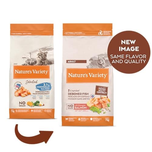 Nature's Variety Selected - Croquettes pour Chats Adultes - Sans céréales - au Saumon norvégien sans arêtes - 7kg