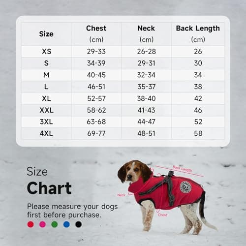 Manteau imperméable pour Chien avec Harnais, Manteau d'hiver Chaud pour Chien, Veste pour Chien, Gilet pour Chien pour Petits et Moyens Chiens