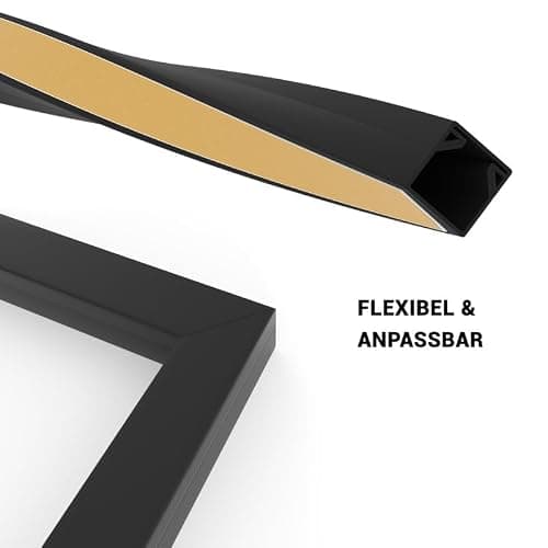 CILSON WDK4025SS 2700270 Lot de 10 goulottes de câbles autocollantes 40 x 25 mm x 10 m Noir – 1 m / 1000 mm – Utilisation polyvalente, volume supplémentaire pour câbles
