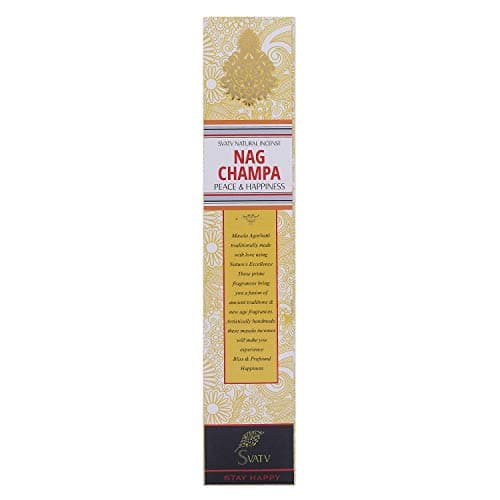 SVATV Herbal & Ancient Method Nagchampa Bâton d'encens avec Paquet de 12 encens pour la méditation, Le Yoga, Le Spirituel, l'aromathérapie - 15g x 12 | 180g | 6,35 oz