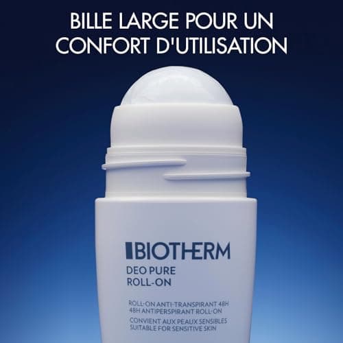 BIOTHERM - Deo Pure Déodorant - Anti-Transpirant - Efficacité Longue Durée - Tous Types de Peaux - Convient Aux Peaux Sensibles