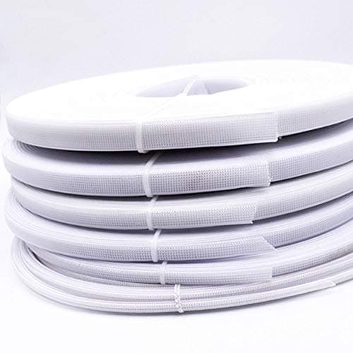GUGULUZA Bobine de ruban en polyester pour couture de renfort robe de mariée, corset 6/8/12/15 mm Blanc – 15 mm