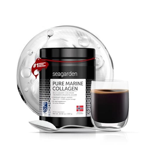 Seagarden Collagène marin en poudre pur (Type I et III) |Pour les articulations, les Os, les Muscles, la Peau | Pre Workout Booster Puissant | Non aromatisé |300g 2 mois (Sans saveur)