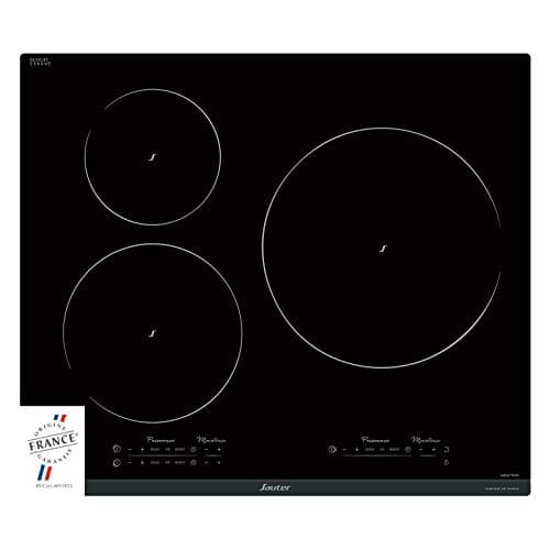 Sauter - SPI9544B - Plaque Induction - Table de Cuisson Encastrable - Noir - 3 Foyers - 7400W - Dimensions Encastrement : 56x49cm - Grand Foyer 28 cm - Fabriqué en France