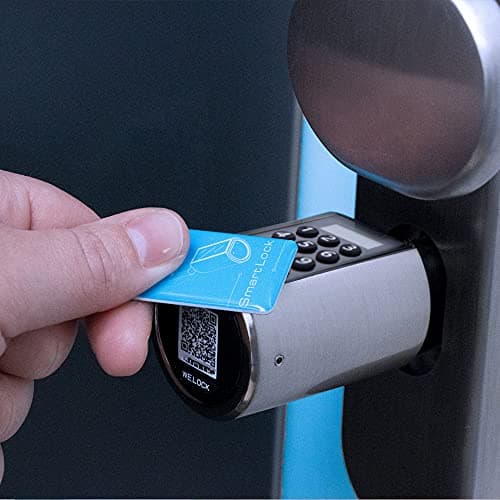WELOCK PCB01 Serrure Connectée Serrure à Code avec RFID carte,Connexion Bluetooth APP, Serrure Digitale Wi-Fi(nécessite WiFiBox),Smart Lock Facile à installer Argent