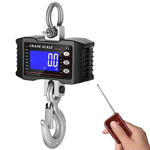 Balance Suspendue Électronique 1000KG/2200LB, Industrielle Balance à Grue Numérique, Balance à Crochet avec télécommande et Ecran LCD,Rechargeable Échelle de Grue Peson Electronique de Haute Précision
