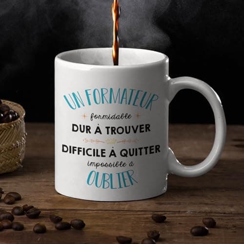 Tasse Un Formateur Formidable blanc | Mug cadeau ami collègue de travail, départ retraite