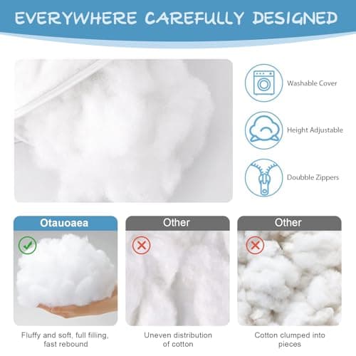 Otauoaea Coussin de Grossesse - Oreiller de Grossesse pour Femme Enceinte en Forme de U pour Dormir - Coussin d'allaitement et Coussin de Maternité avec Housse Lavable - 100% Coton(Gris)