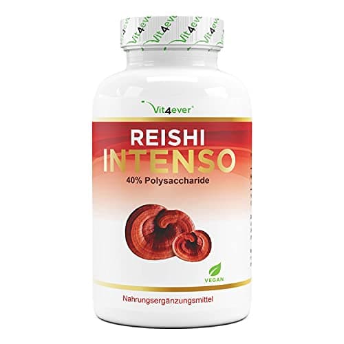 Champignon Reishi - 180 capsules - 1300 mg d'extrait par dose quotidienne - 40% de polysaccharides bioactifs - Vegan - Power Mushroom - Ganoderma lucidum