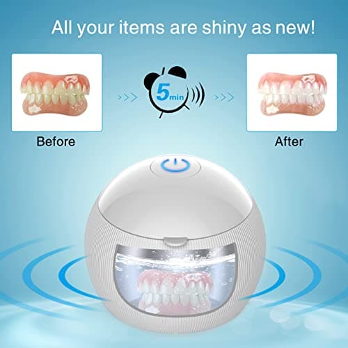 Nettoyeurs ultrasoniques pour prothèses dentaires, gouttières de blanchiment, protège-dents de nuit, tête de brosse à dents, boîte de nettoyage ultrasonique pour tous les appareils dentaires, bijoux