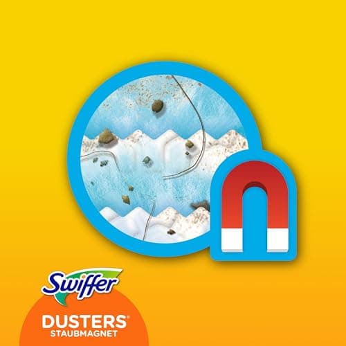 Swiffer Duster Kit, 1 Plumeau + 15 Recharges, Plumeau Poussière, Attrape Et Retient Jusqu’À 3 Fois Plus De Cheveux Et Poussière Qu’Un Plumeau Ordinaire