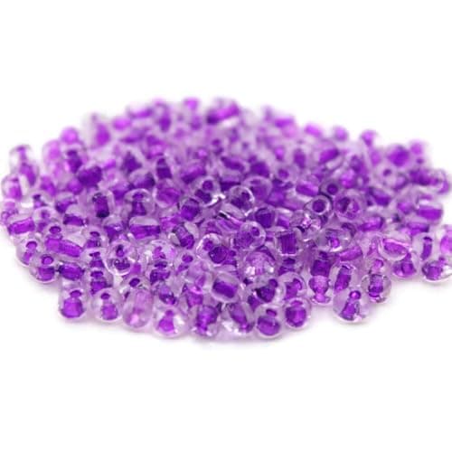 Perlin 30000pcs Perles de rocaille Perles de 2 mm Améthyste Violet Intérieur Couleur Perles de verre Perles de verre 11/0 Perles de textile,
