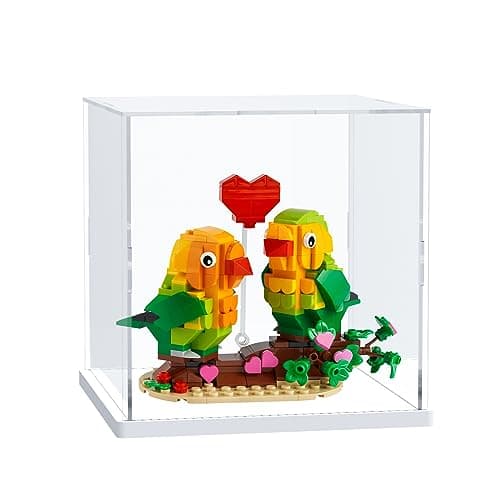 Nynelly Vitrine Acrylique Transparente pour Collection Figurine, Assembler Boîte Présentoir Rangement De Vitrine Antipoussière pour Action Pop Figures Jouets De Collection, 15x15x15cm,Blanc
