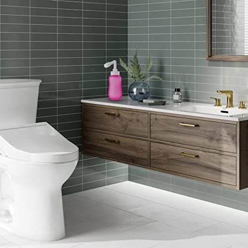 T2 Bouteille Périnéale - Bidet Portable Post-partum, Soulage Douleurs Périnée - Bouteille Compressible 360ml, Embout Coudé 60°, Sac Rangement Lavable - Trousse Maternité, Cadeaux pour Maman