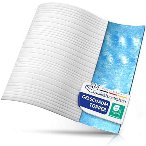 AM Qualitätsmatratzen - Surmatelas 160 x 200 en Mousse Gel - Surmatelas Souple et Adaptable - Housse de surmatelas Amovible et Lavable - Surmatelas memoire de Forme 160x200 6 cm - Haute qualité