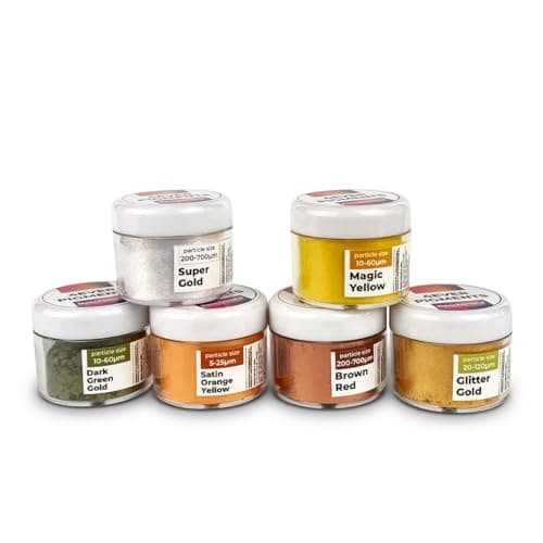 AUTUMN SET - 6 pigments d'automne colorants naturels effet automne, poudre colorante pour savon, slime, résine époxy, bougies et autres matériaux.