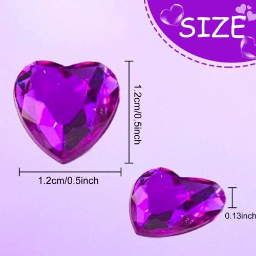 AhLmA Lot de 200 Décor Cœur pour Table Violet Decoration Table Violet Oeur Decoration Saint Valentin pour Mariages, Fêtes, Décorations de Table, Décorations de Vases Artisanaux (Violet)