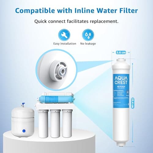 AQUACREST Filtre Frigo Remplacement pour Filtre Frigo Samsung® DA29-10105J HAFEX/EXP, DA2010CB DA99-02131B, LG® 5231JA2010B (2)