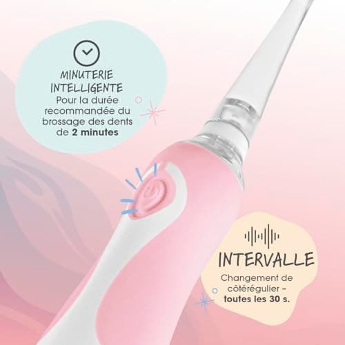 VITALmaxx Brosse à dents électrique pour enfants | Des dents propres et ludiques avec lumière LED et minuterie | L'introduction idéale à l'hygiène dentaire pour les bébés et les jeunes enfants