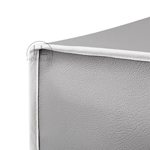 HOMELAY Housse de protection de qualité supérieure compatible avec Thermomix TM6 TM 6. Fabrication artisanale. Matériau similicuir anti-taches, antibactérien. Couverture en couleurs (Gris)