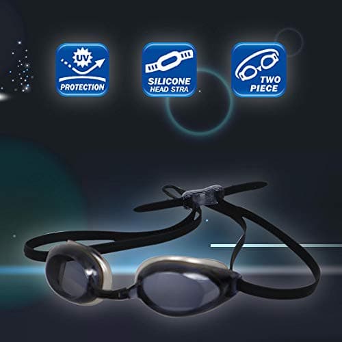 SPORTS WORLD VISION Lunettes De Natation Optiques Verres Mixtes Noir Adulte Gauche/Droite