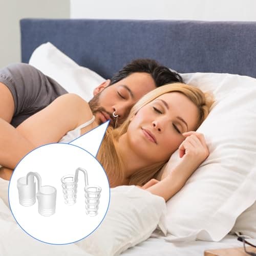 Dilatateur Nasal Dispositif Anti Ronflement Efficace, Lot de 8 Écarteur Nasal de Réduction des Ronflements Réutilisable, Pince-Nez pour Améliore Respiration Sommeil Confortable, 4 Tailles, 2 Types