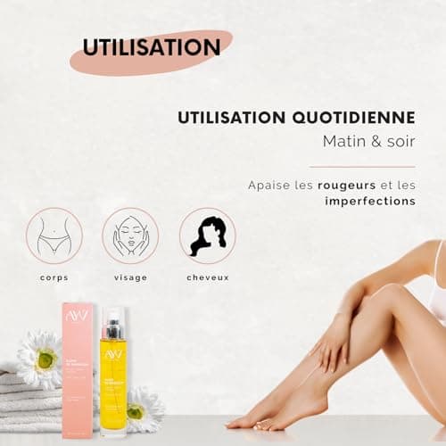AYV Cosmetics - Elixir De Maracuja Naturel - Soin Anti imperfections - Hydrate, Protège et Apaise - Complexe Huiles Precieuses - Huile pour Visage Corps et Cheveux - FABRIQUÉ EN FRANCE - 100ml