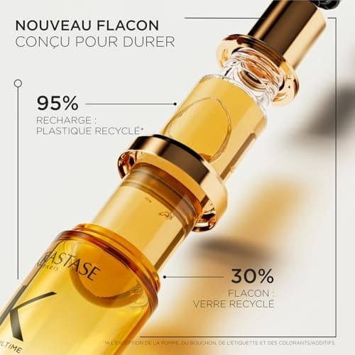 KÉRASTASE Elixir Ultime - L'Huile Originale - Huile Capillaire Nourrissante Multi-Usage - Soin Thermo-Protecteur Sans Rinçage - Huiles de Camélia, Marula & Argan - Tous Types de Cheveux - 30ml