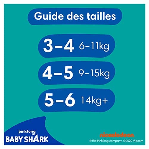 Pampers Splashers, Taille 4-5, 11 Couches-Culottes de Bain Jetables, 9-15kg, Le Confort D'un Maillot De Bain Et La Protection Pampers Optimale dans l'Eau, Edition Limitée Baby Shark