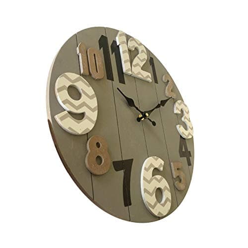 Rebecca Mobili Horloge Moderne, Horloges Design, MDF Rond, pour Bureau Maison - Dimensions: 40 x 40 x 4,5 Cm (HxLxP) - Art. RE6468
