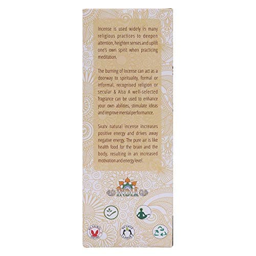 SVATV Herbal & Ancient Method Nagchampa Bâton d'encens avec Paquet de 12 encens pour la méditation, Le Yoga, Le Spirituel, l'aromathérapie - 15g x 12 | 180g | 6,35 oz
