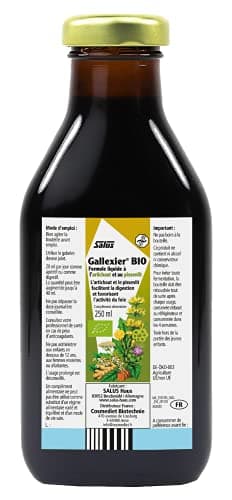 Salus Gallexier Bio - Complément Alimentaire Liquide à Base de Pissenlit et d'Artichaut et 12 Extraits Végétaux - Facilite la Digestion et le Bon Fonctionnement du Foie et de l'Estomac - 250 ml