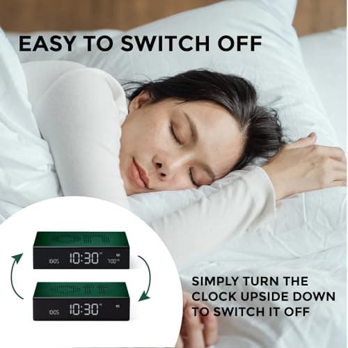 Lexon Flip Premium Réveil réversible et Rechargeable, à écran VA LCD, Faces on/Off, Snooze, Contrôle Tactile, en Aluminium - Bronze