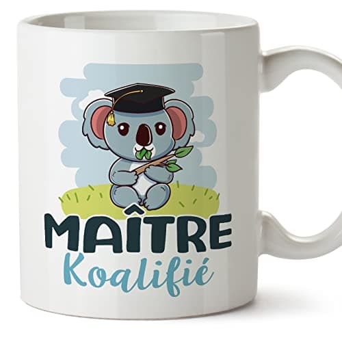 Mugffins Tasses pour MAÎTRE - En Français - Cadeau original homme - Koalifié/Koalifiée - 11 oz / 330 ml