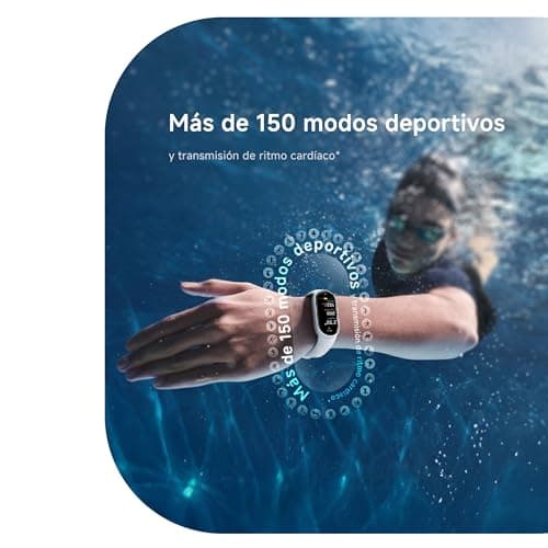 Xiaomi Smart Band 10, Montre Connectée, Boîtier alu, Suivi d'Activité, Écran AMOLED 1.72'', Autonomie 21 Jours, Charge Rapide, Suivi santé & sommeil,150+ sports, iOS & Android, 5 ATM, Boussole