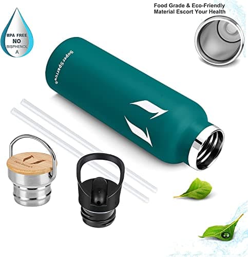Super Sparrow Gourde Isotherme - Bouteille Isotherme - 750ml - Gourde Inox Bouche Standard - Gourde Sport Étanche - Gourde Enfant sans BPA, pour Sport, Gym, Voyage