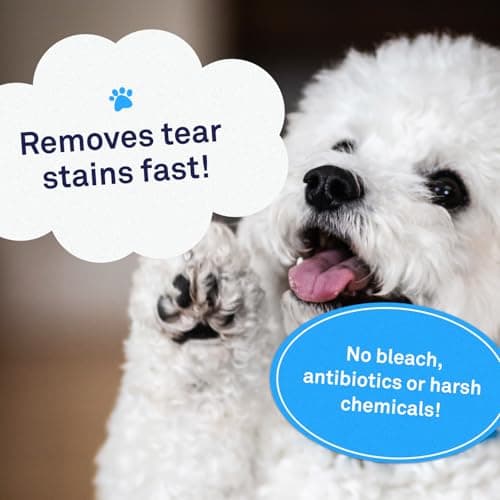 Petpost | Détachant Anti-Larmes pour Chiens - Meilleur Traitement oculaire pour Fourrure Blanche -Parfait pour Les Maltais, Shih Tzu, Chihuahuas - sans Produits Chimiques et Eau de Javel - 8 Oz.