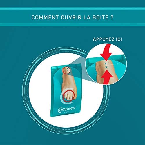 Compeed - 8 Pansements Hydrocolloïdes - Orteils - Seconde Peau - Cicatrisation rapide