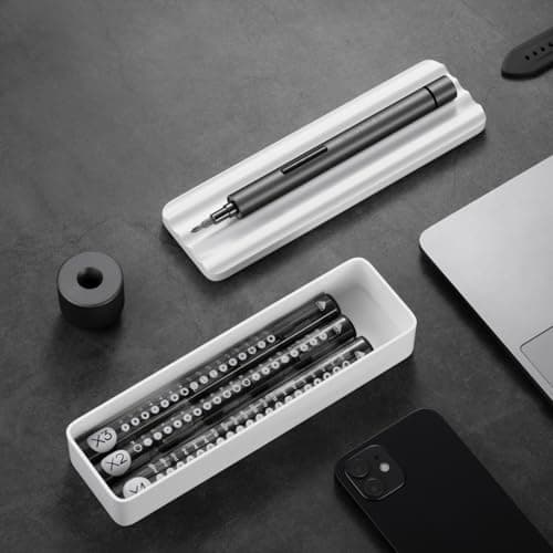 wowstick Tournevis Precision 1F+Magnétique avec Lampe LED et Tapis, 56 Embouts pour Réparation Téléphone Portable, Ordinateur, Appareil Photo, etc