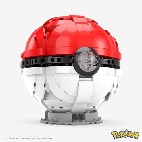 MEGA Construx Pokemon Poké Ball Géante à Construire, Jeu de Briques de Construction, 303 pièces, pour Enfant dès 10 Ans, HBF53