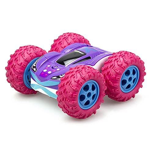 Exost-360 Exost Voiture Télécommandée Tout-Terrain- Cross Emballage Ecologique, Facile à déballer-Conduite sur 2 Faces et Rotation à 360° -Jouet pour Enfant 5,6,7,8,9,10 Ans, 20260, Rose et Blanche