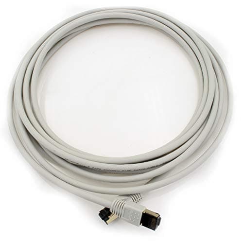 Câble réseau Cat 8 0,25 m Câble CAT8 gris - lot de 10 Câble réseau Cat.8 Lan 2000 MHz 40 Gbit s 40GBase-T Poe+ câble patch Câble Ethernet LSZH - 10 x 0,25 mètre gris