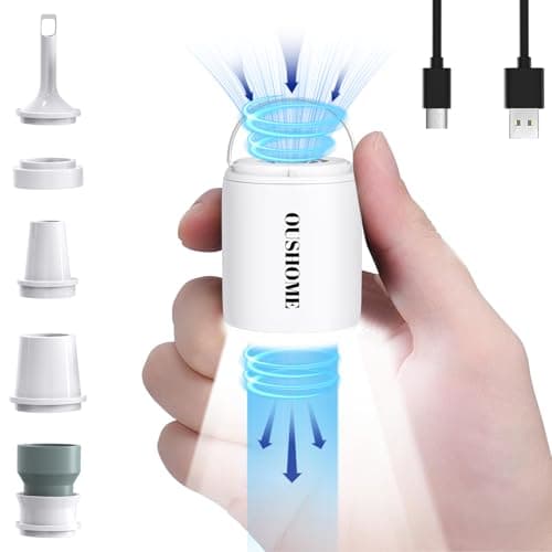 Mini Pompe à Air avec Lumière Réglable à Trois Niveaux, 1600 mAh Pompe Matelas Portable avec Anneau Magnétique, Pompe à Vide pour Lit Flottant Anneau de Natation Jouet Gonflable, Pompe de Camping