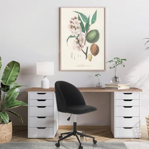 hjh OFFICE Chaise de Bureau Design SOLAO TED B Tissu Teddy, Chaise de Bureau réglable en Hauteur, rembourrée, Noir 645066