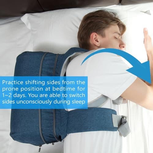 WoodyKnows 2023 Sac à dos à couchage latéral nouvellement amélioré│Solution d’aide contre le ronflement│ Entraîneur de position de sommeil pour un sommeil confortable│ Mieux adapté à votre corps (S)