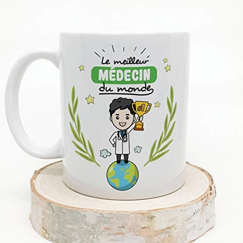 Médecin Tasses Originales de café et Petit-déjeuner à Donner Travailleurs Professionnels - Meilleur Medécin du Monde - Céramique 350 ML