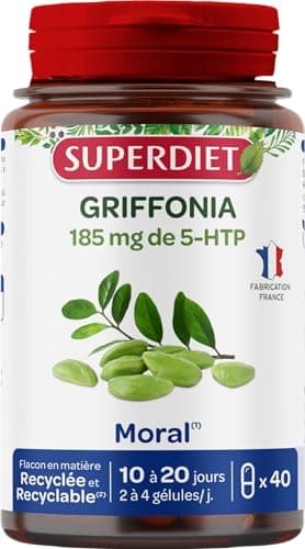SUPERDIET - GRIFFONIA - Naturopathie - Bon moral et bonne humeur - Fabrication française - 40 gélules