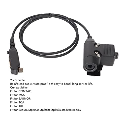 Adaptateur U94 PTT Push to Talk, Câble de Connecteur de Casque pour Talkie-walkie pour Radio Sepura Stp8000 Stp8030 Stp8035 Stp8038