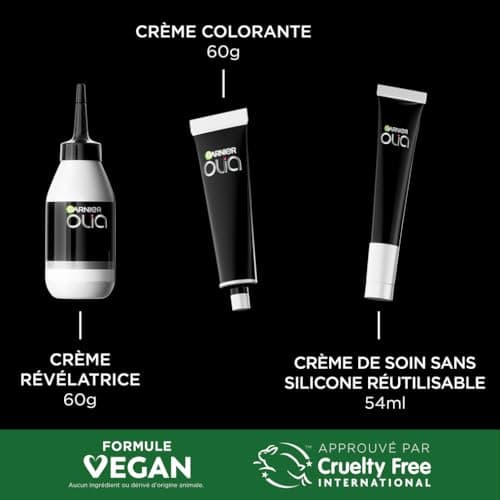 Garnier Coloration Permanente - Sans Ammoniaque - Aux Huiles Naturelles de Fleurs - Châtain Pur (4.0) - Olia