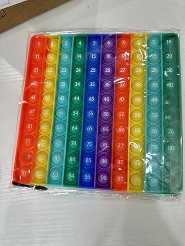 Pop Fidget It Toys 2 in 1 MEINRAUM Poppit Géant Math Multiplication Push Bubble Anti Stress Sensory Jouets en Silicone Arcenciel Educatifs Poppers pour Enfants Adultes